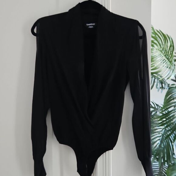 🎁free with purchase Bebe silk bodysuit (small flaw) - Picture 1 of 2